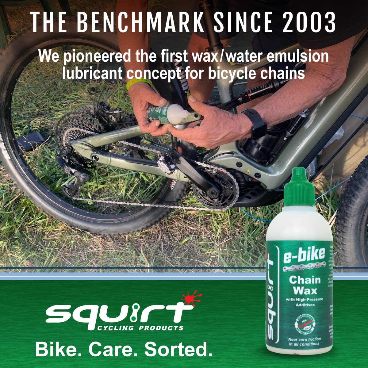 Squirt E-Bike Chain Wax 500 ml - High-Pressure Additives for E-Bikes - Ebike Lubricant for Wet & Dry Conditions - Electric Bike Chain Lube Reduces Noise & Friction - Ebike Accessories
