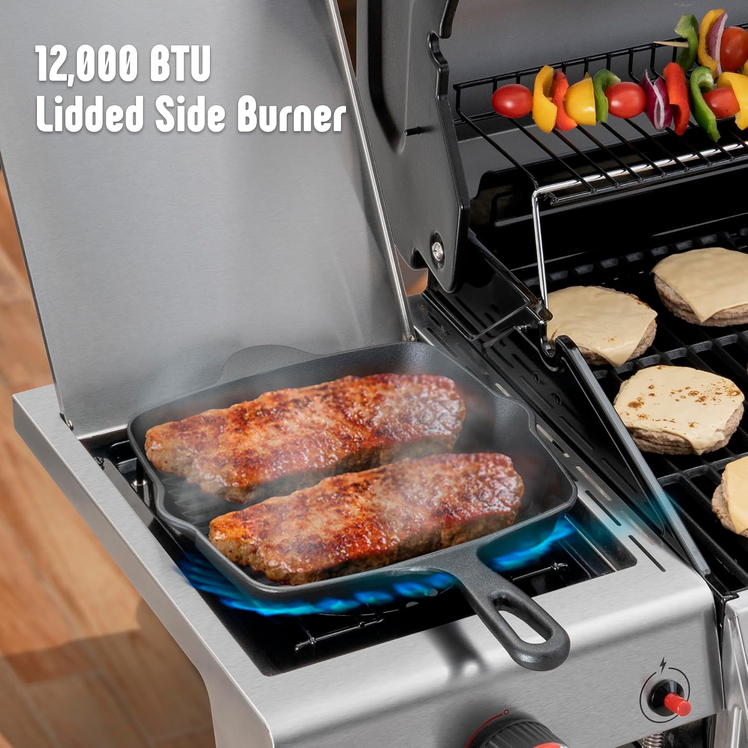 Feasto 4+1 Burner Gas BBQ Grill, 48,000 BTU, 559 Sq. In.