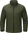 TACVASEN Men's Lightweight Softshell Waterproof Fleece Windbreaker Jacket