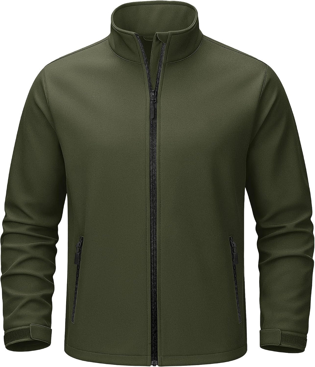 TACVASEN Men's Lightweight Softshell Waterproof Fleece Windbreaker Jacket