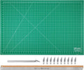 WA Portman Self-Healing Cutting Mat, Crafting Knife, 36'' Metal Ruler Set