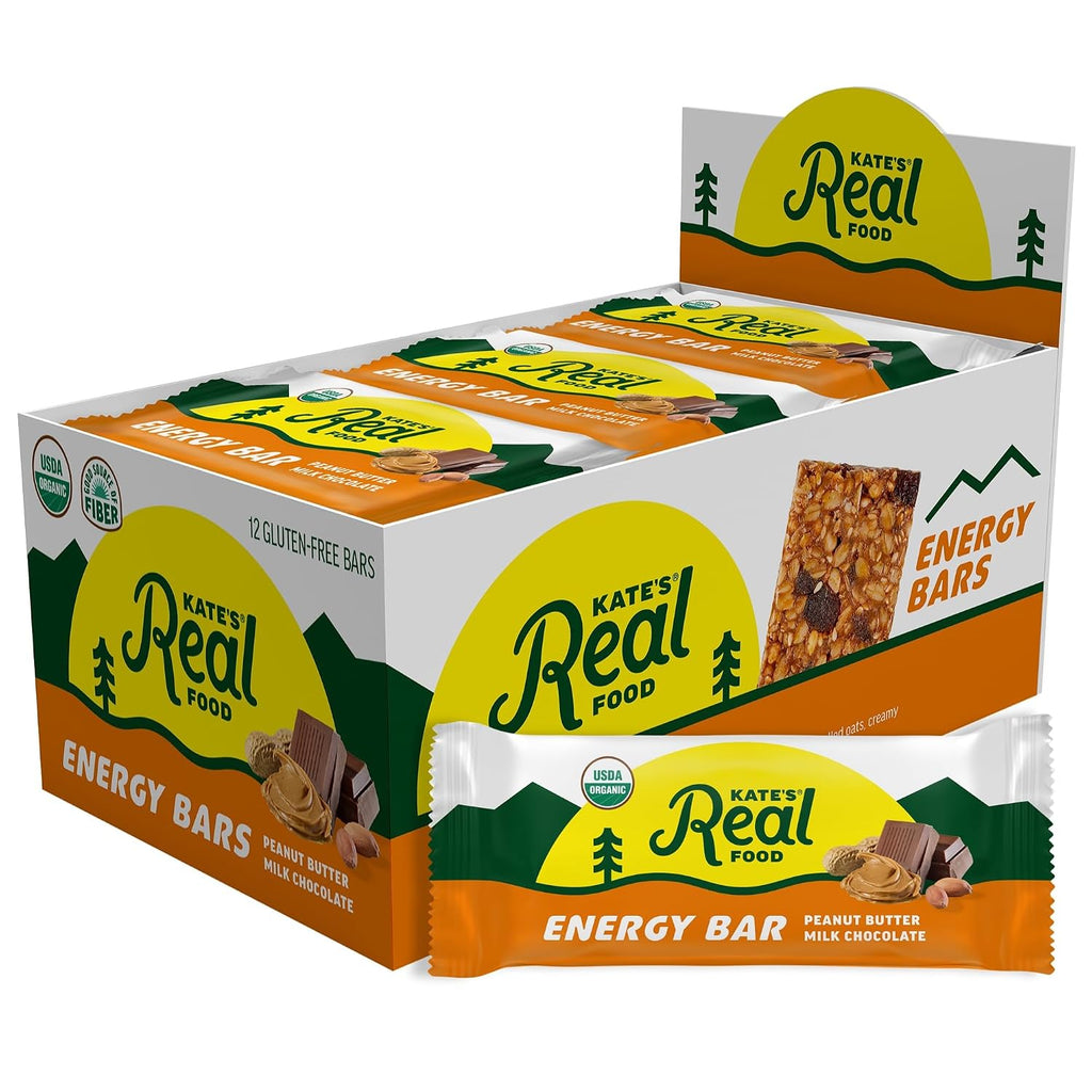 Kate's Real Food Organic Granola Bars PB Milk Choc (2.2 oz, Pack of 12)