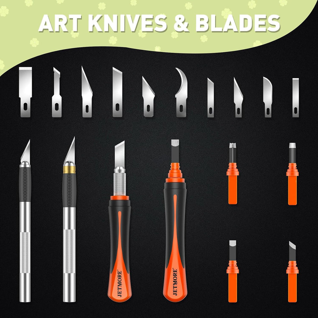 JETMORE 22 Pcs Exacto Knife Set, Hobby Knife with Exacto Blades and Case