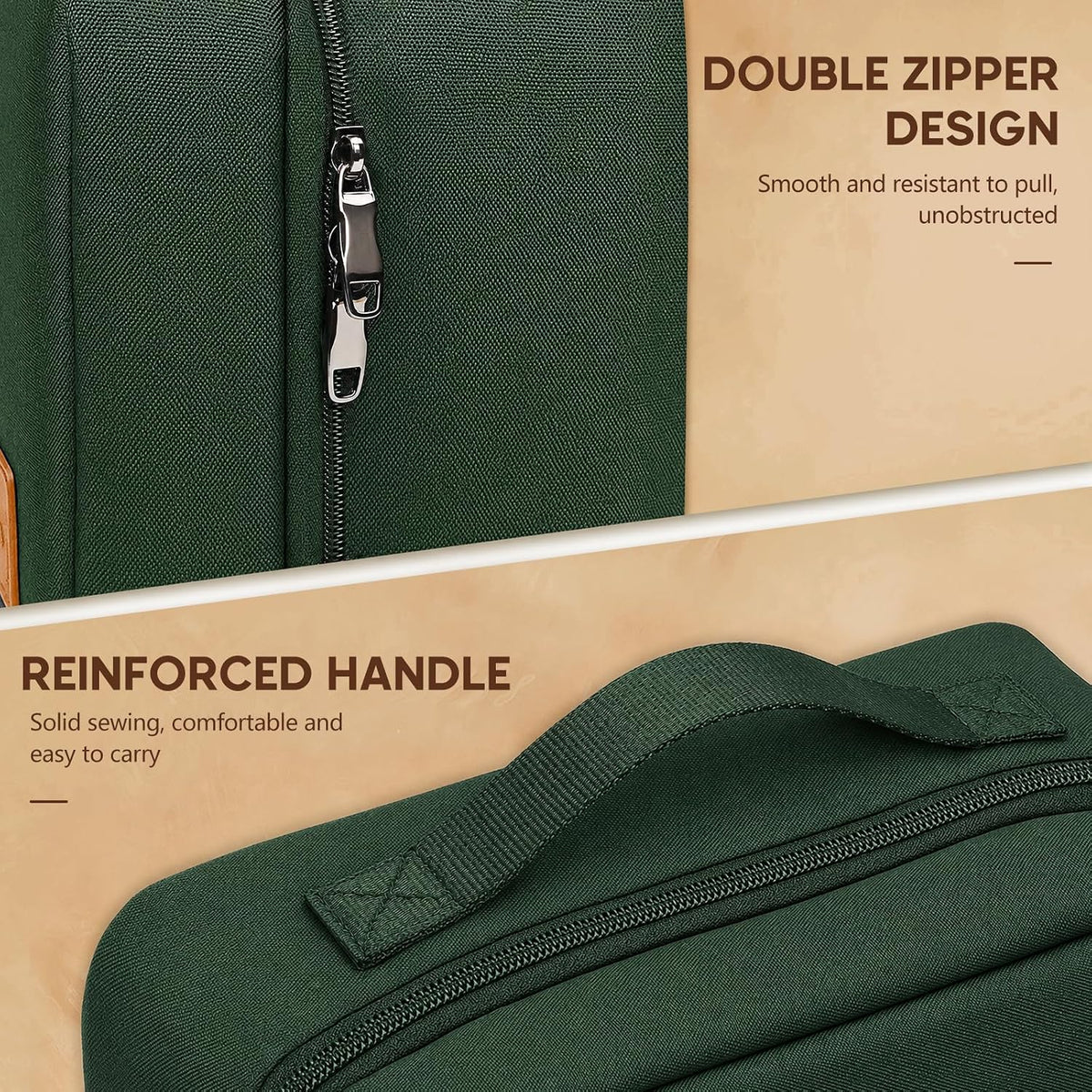 Travel Toiletry Bag for Men,Makeup Organizer Cosmetic Bag - Olive Green