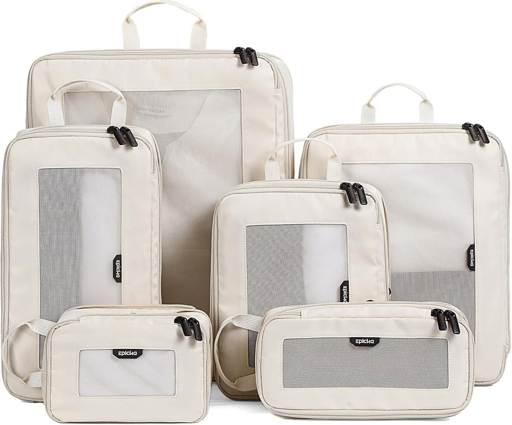 EPICKA TripCozy Compression Packing Cubes, 4 Set, Grey