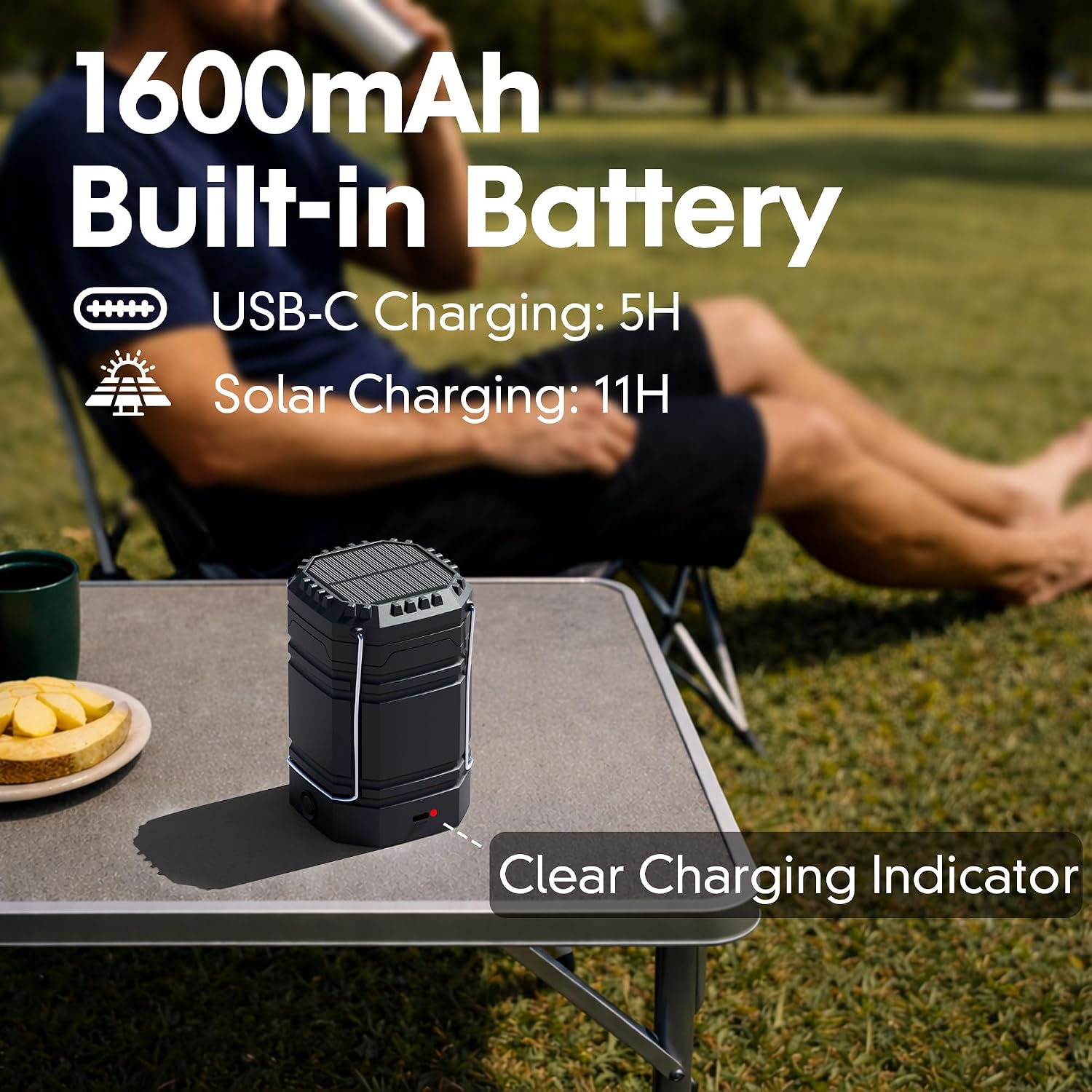 4 Pack Rechargeable Emergency Lanterns for Power Outages, USB-C & Solar Backup, Lantern Flashlight Combo, 1600mAh, 30H Runtime, Compact Hanging Lights for Camping Tent