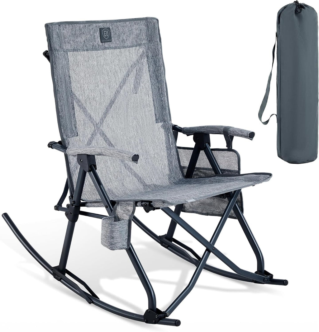 EVER ADVANCED Compact Rocking Camping Chair, Portable Outdoor Chair