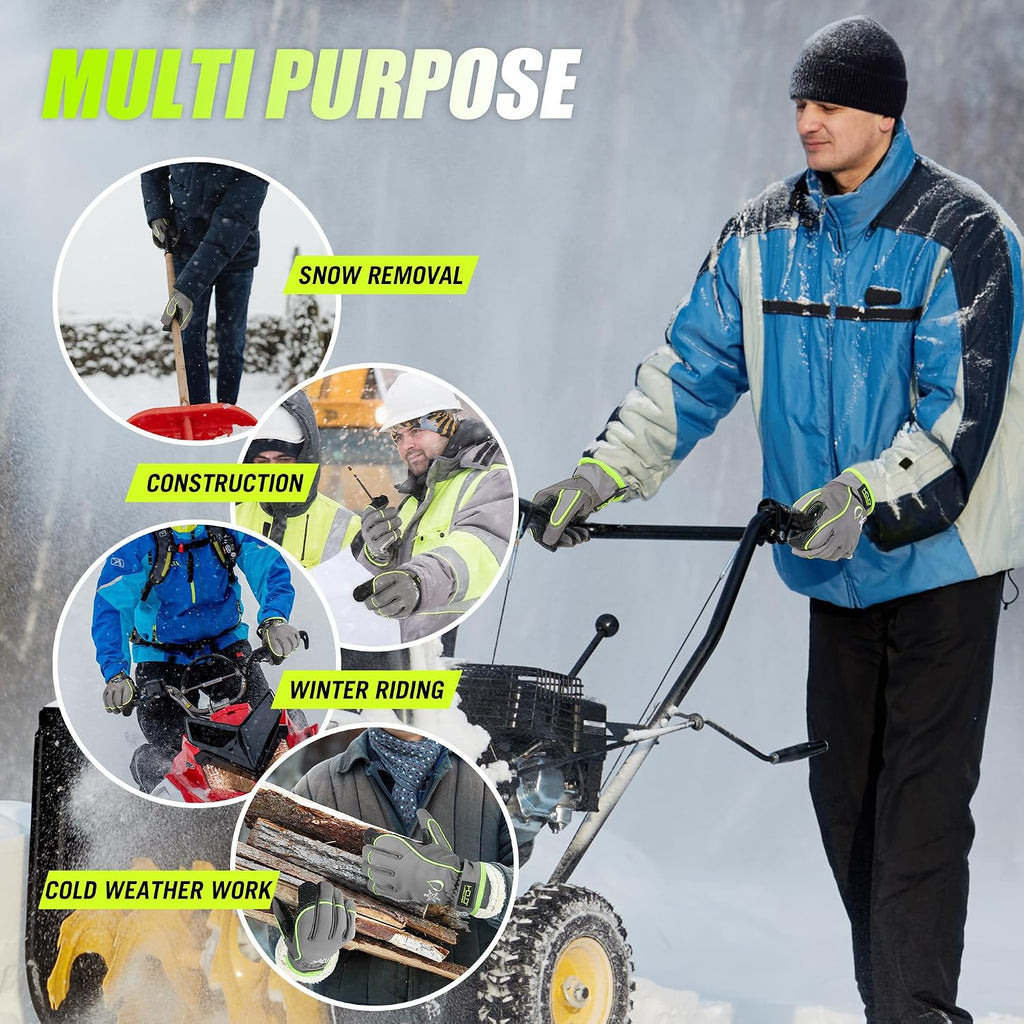 HANDLANDY Winter Work Gloves, 3M Thinsulate Waterproof Insulated Glove for Men Women