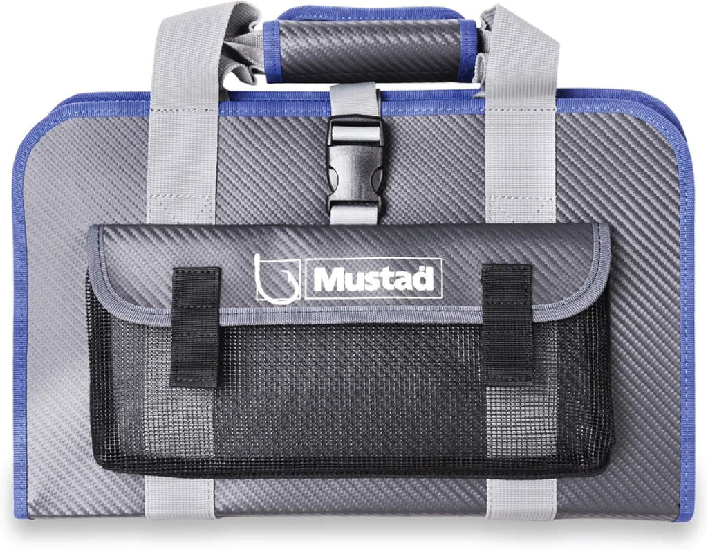 Mustad Jig Bag, Water-Resistant, 500D Tarpaulin, Dedicated Jig Slots with Mesh Panels