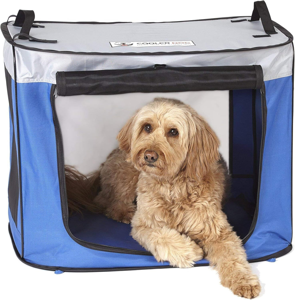 CoolerDog Pop Up Dog Shade Tent – Portable UV Sun Protection Shelter for Large Dogs, Outdoor Beach & Camping Sun Shade (Large)