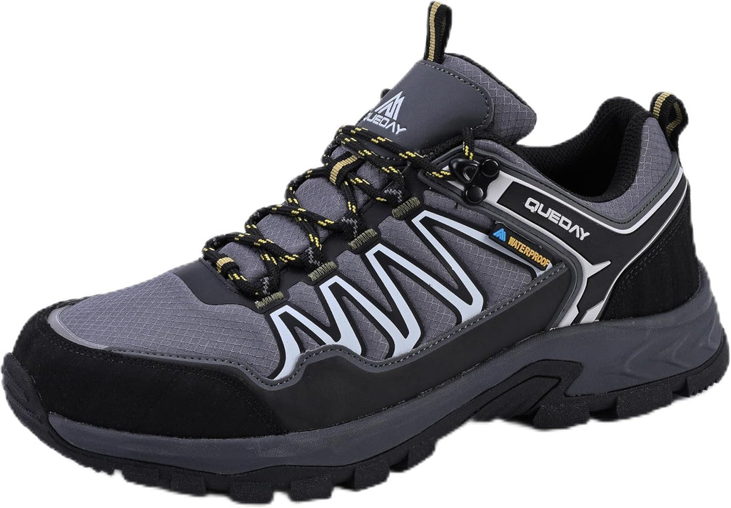 Queday Mens Waterproof Lightweight Hiking Shoes