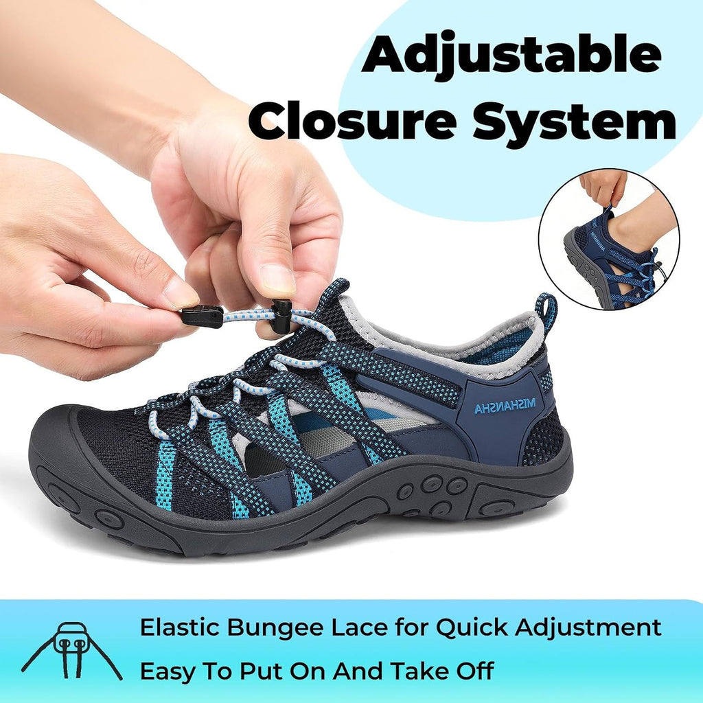 Mishansha Women’s Hiking Sandals Closed Toe, Lightweight Breathable Water Sandals, Non-Slip Outdoor Sport Sandal for Walking Trekking Beach