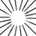 Tungsten Carbide Burr Set 1/8 (3 mm) Shank, Die Grinder Bits, 20 PC Cutting Burr Bits, Carving Bits for Dremel, Double Cut Rotary Burr Set for Metall Carving, Engraving, Drilling, Polishing