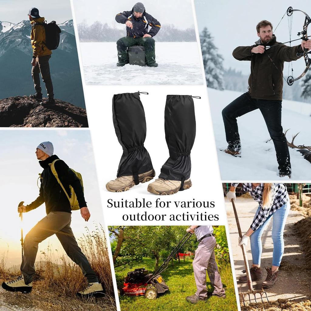 2 PCS Garden Trimming Leg Chaps, Waterproof Lawn Care Leg Gaiters, Adjustable Leg Gaiters, Weed Eating Leg Protectors for Women Men, Leg Guards for Garden and Farm Working Hiking Climbing Hunting