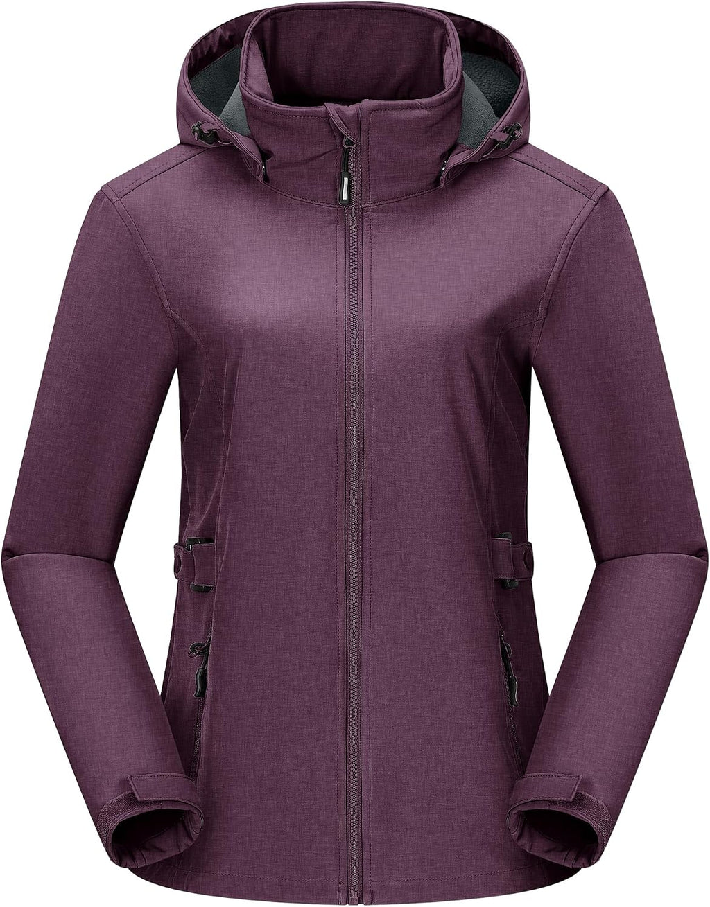 Outdoor Ventures Women's Fleece Lined Rain Jacket Waterproof Softshell Coat
