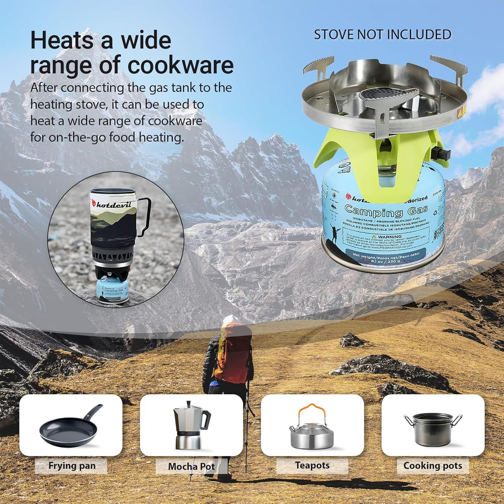 Isobutane Fuel Canister 230 Gram Camping Stove Fuel Butane Propane Blend Isobutane Fuel Canister Camping Fuel Gas Canister Suitable for ALL Seasons Efficient and High Output 8.1oz(4 packs)