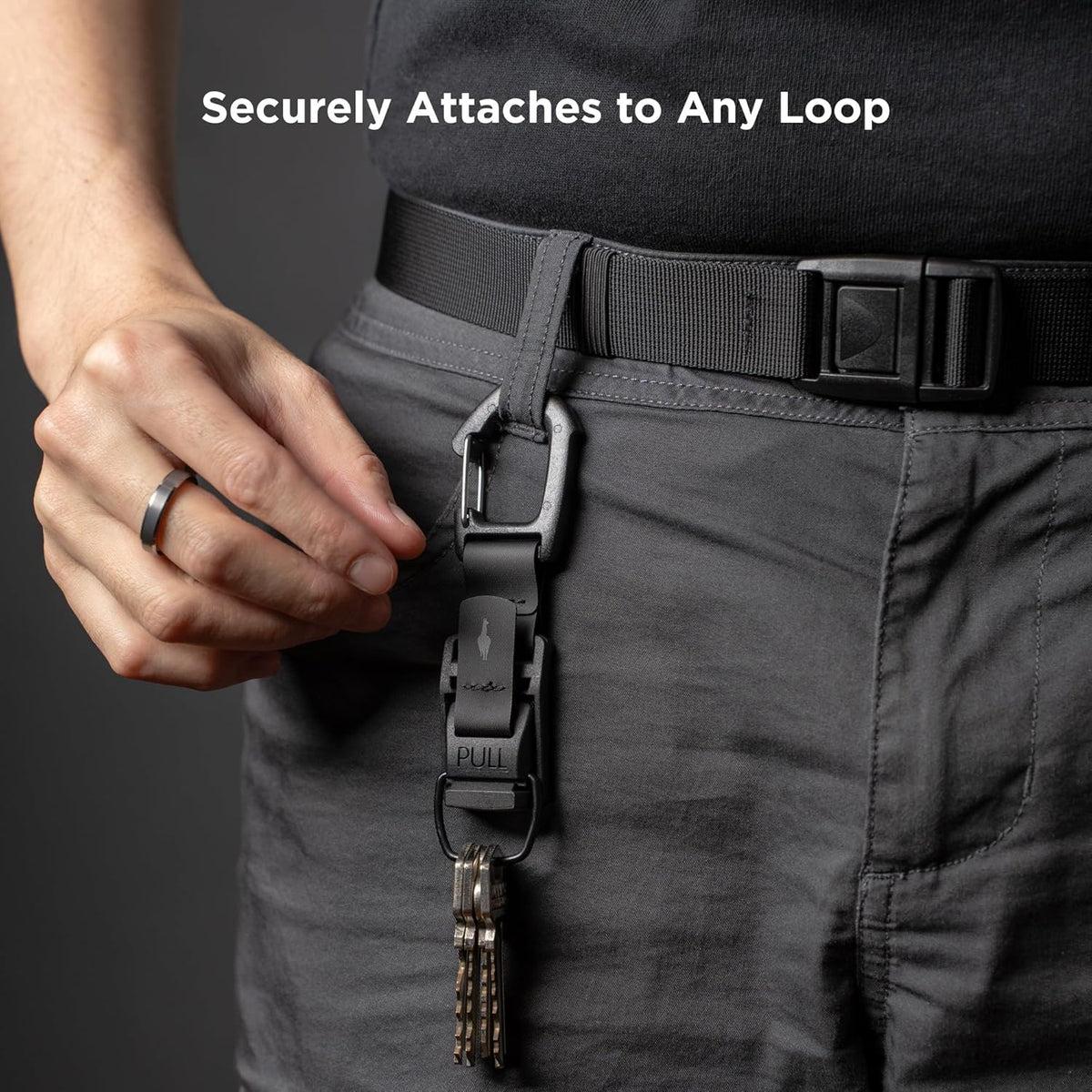 ALPAKA HUB Carabiner Quick Release Keychain with Magnetic Belt Clip