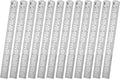 ZZTX Metal Ruler 12 Inches Stainless Steel 12 Pack