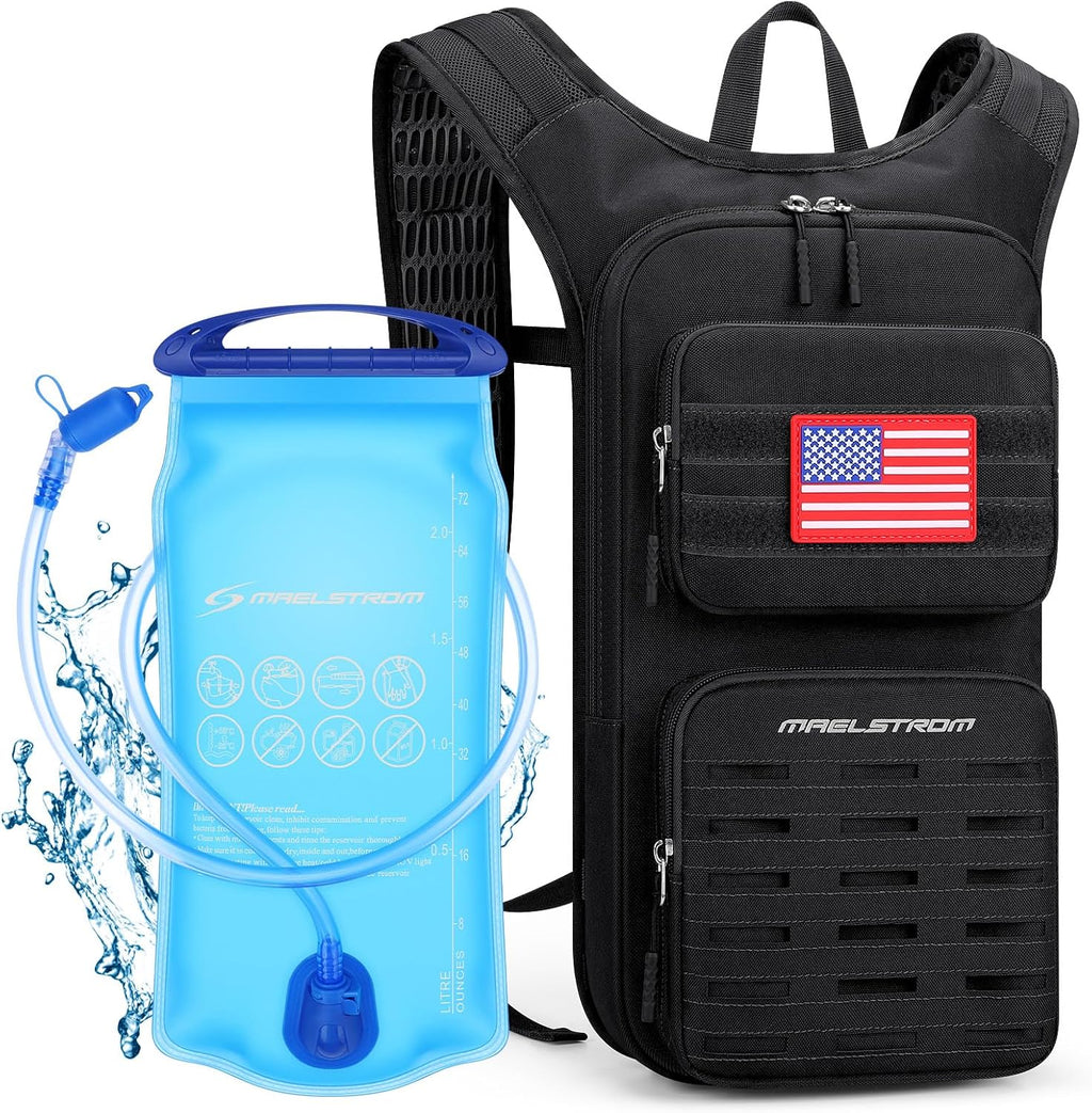 Maelstrom Tactical Hydration Backpack,Water Pack with 2L Water Bladder