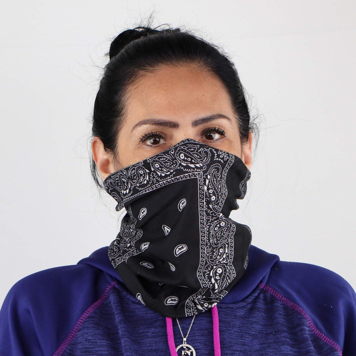 Set of 3 Paisley Bandana Neck Gaiter Tube Headwear Motorcycle Face Scarf