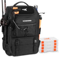 KastKing KarryAll Fishing Backpack with Rod Holder 4 Tackle Boxes, 40/26L