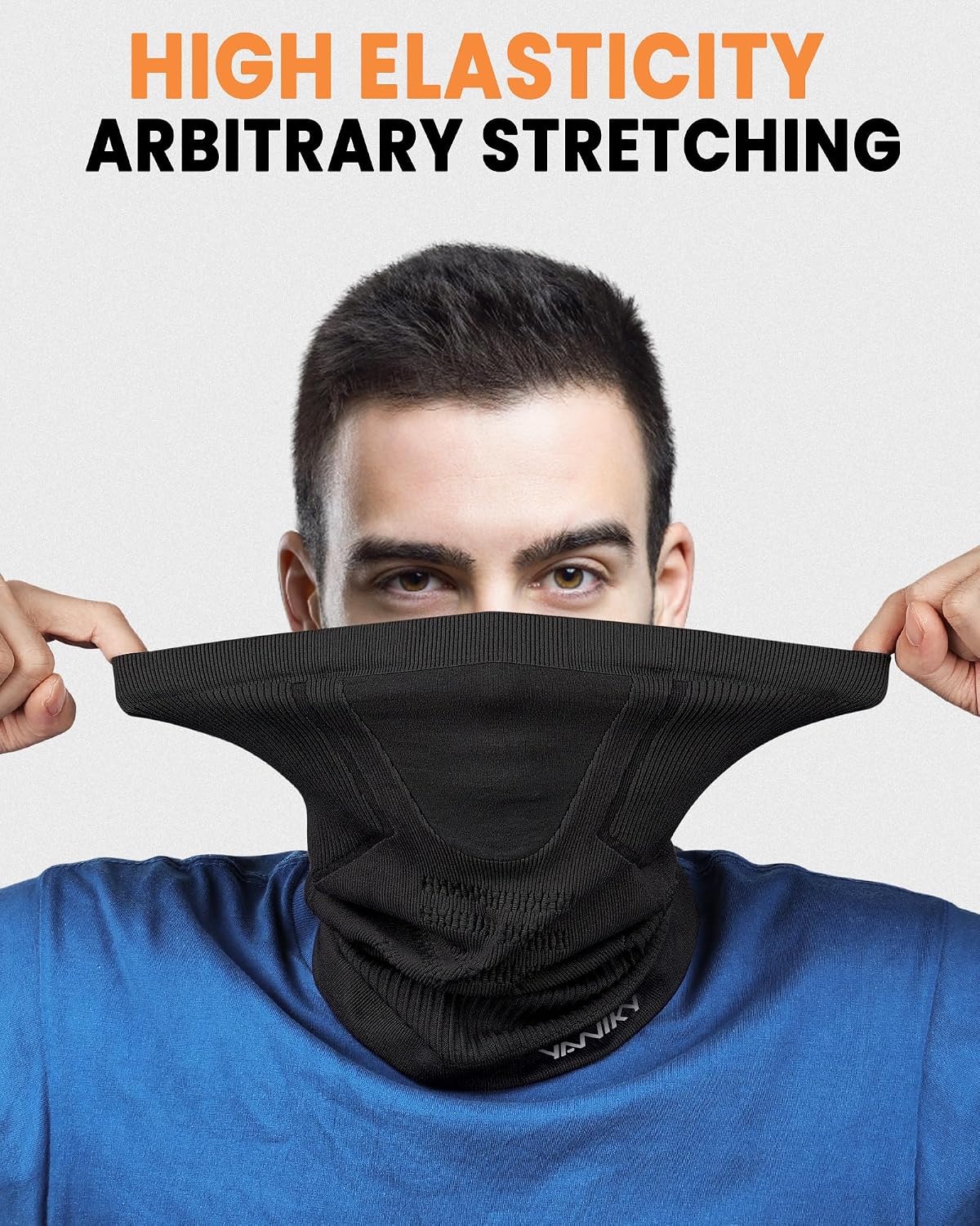 YANIKY Winter Neck Warmer Gaiter Ski Face Mask, Breathable Fleece Balaclava Windproof Cold Weather Scarf