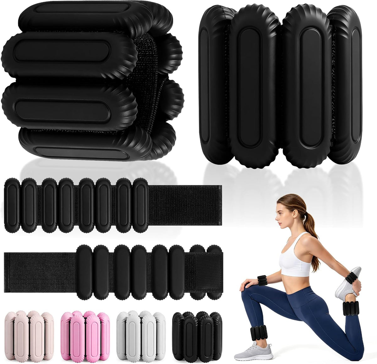 Wrist Weights for Women & Men, 2lb Silicone Wrist Ankle Weights