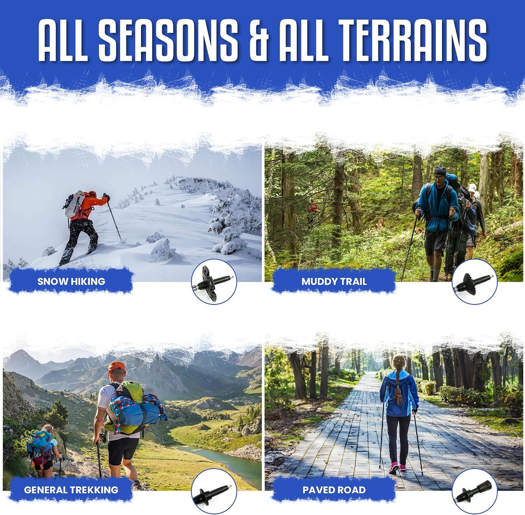 Lucern 6.5 oz (New Editon) Extreme Ultralight Anti-Shock Carbon Trekking Poles — Exceptionally Durable, Comfortable, Safe Across All terrains. Perfect for Backpacking and Long-Distance Hiking.