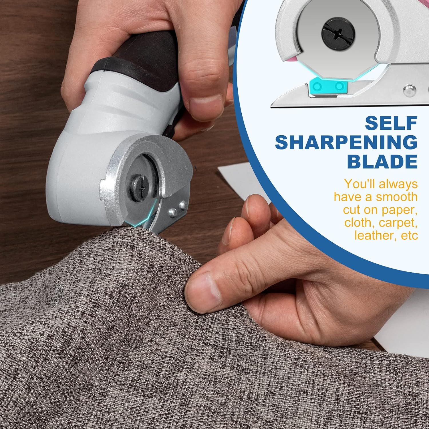 VLOXO Cordless Electric Scissors 4.2V Cardboard Cutter with Safety Lock
