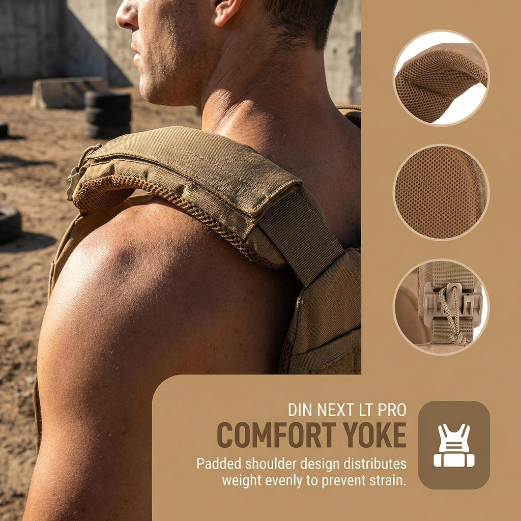 Tactical Weighted Vest for Men & Women Adjustable Strength and Endurance Workout Vest with MOLLE Panel Padded Shoulder Straps Breathable Mesh Quick Release Buckles for Running Rucking Training Fitness
