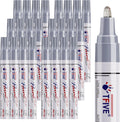 TFIVE Silver Paint Pens Permanent Markers, 24 Pcs Oil Based Paint Markers