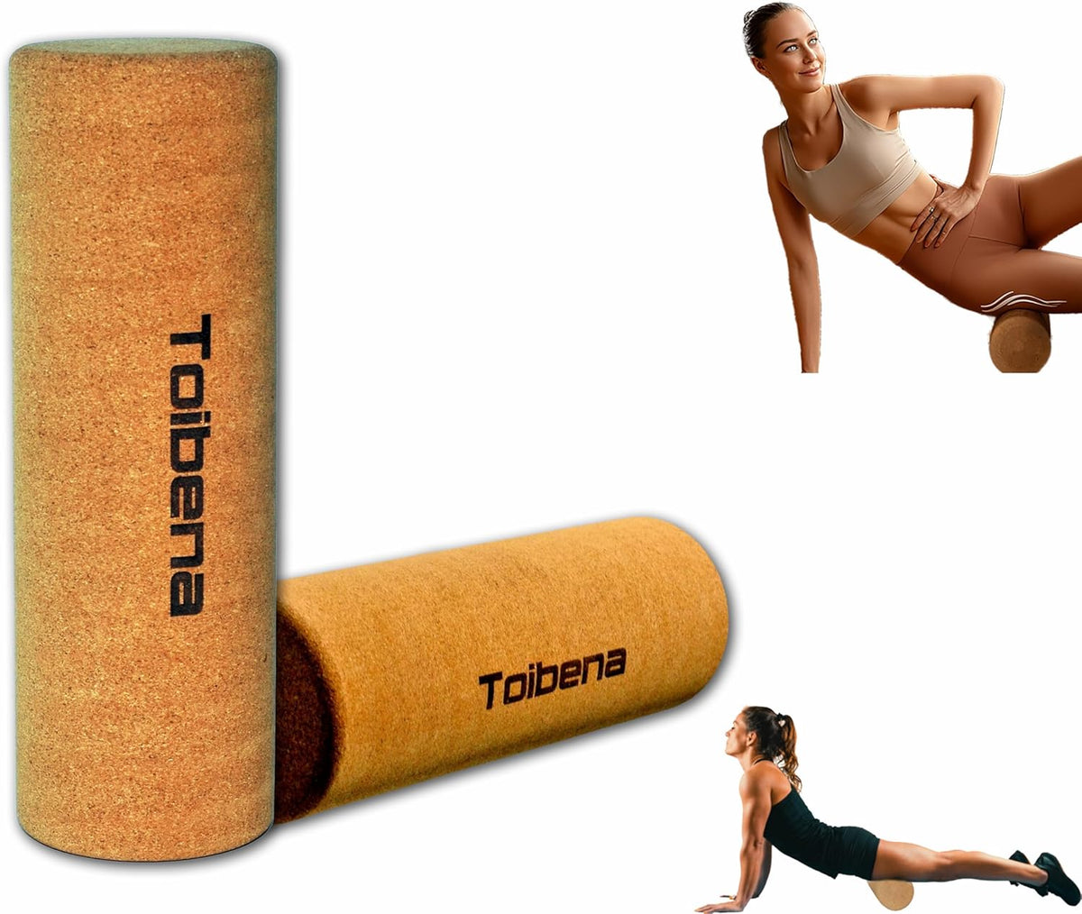 Foam Roller Physical Therapy/Natural Eco-Friendly Cork Roller,High-Density deep Tissue Massage Roller,Forcefully Relax Muscles,Stretching Roller Yoga & Travel Friendly (12 * 4 Inch)