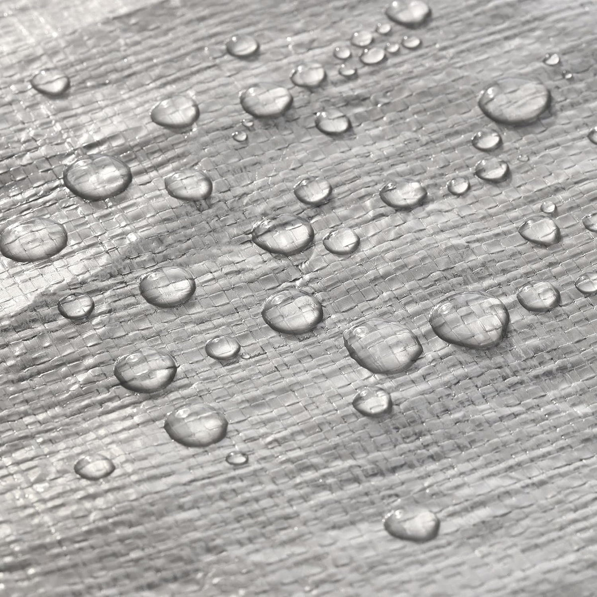 WHITEDUCK Super Heavy Duty Poly Tarp Cover 16 Mil with Grommets and Reinforced Edges (Silver Black- 16 Mil, 10' x 10')
