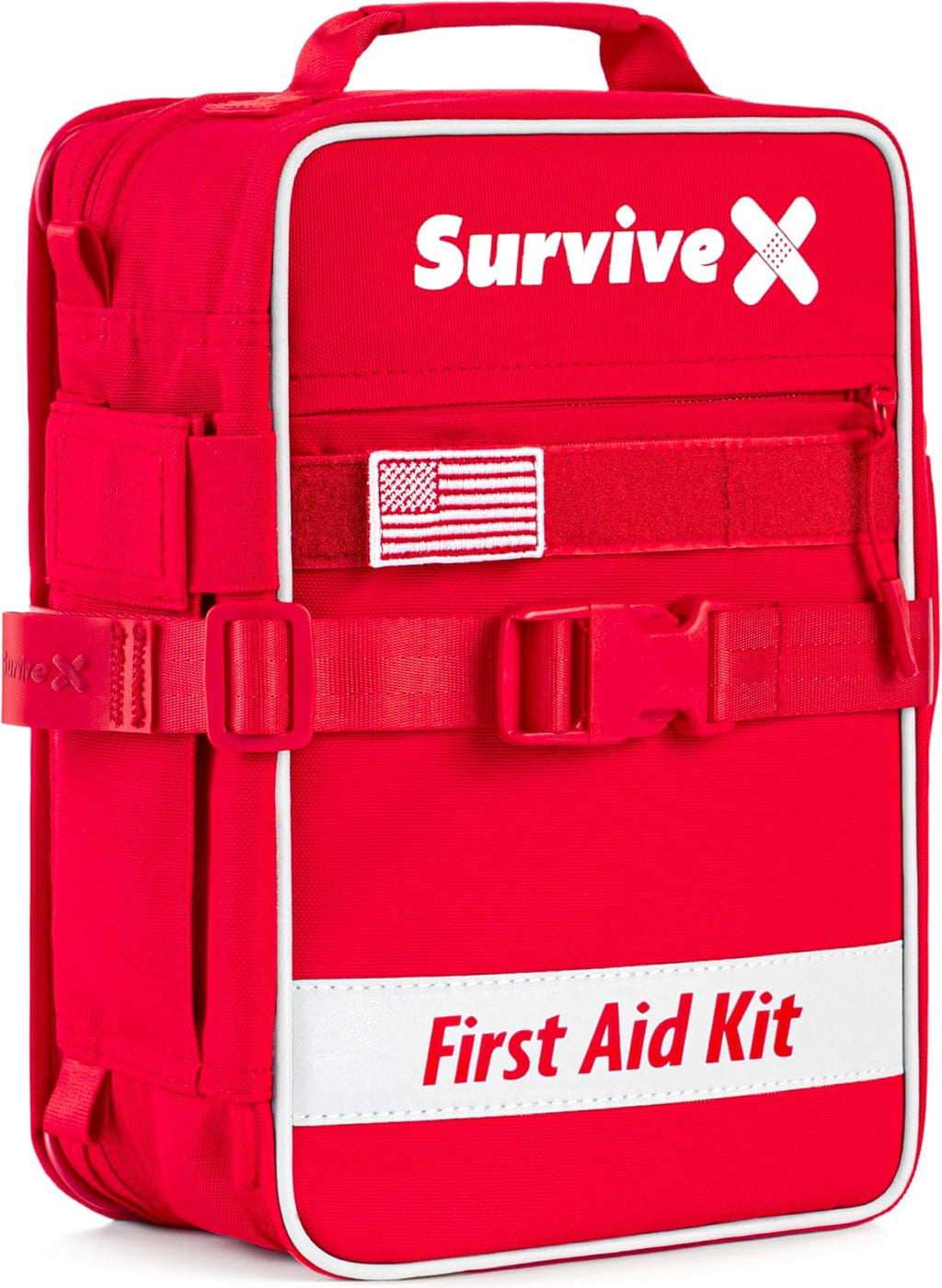SurviveX Large First Aid Kit, Emergency Kit for 3-4 People