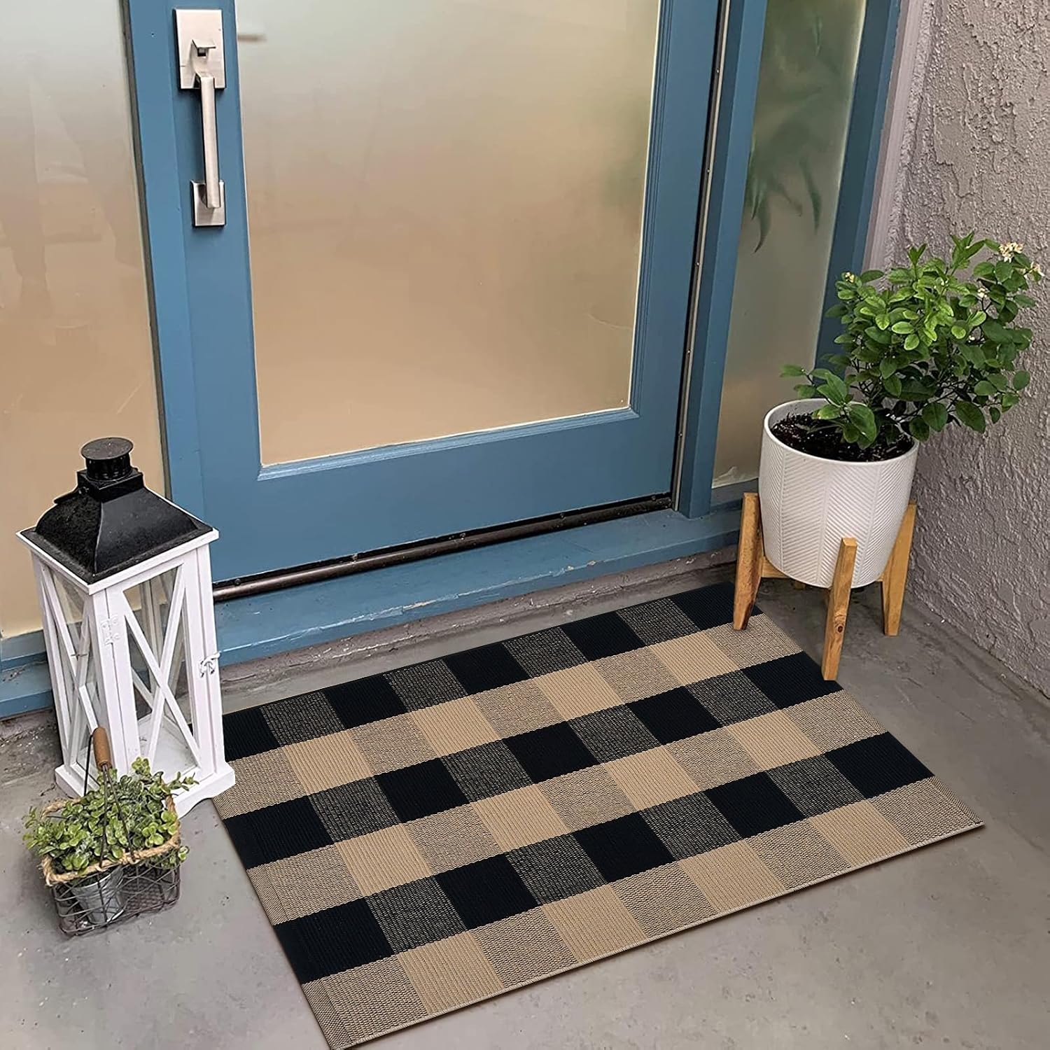 KIMODE Front Door Mat Outside Entrance Fall Front Porch Rug Welcome Decor