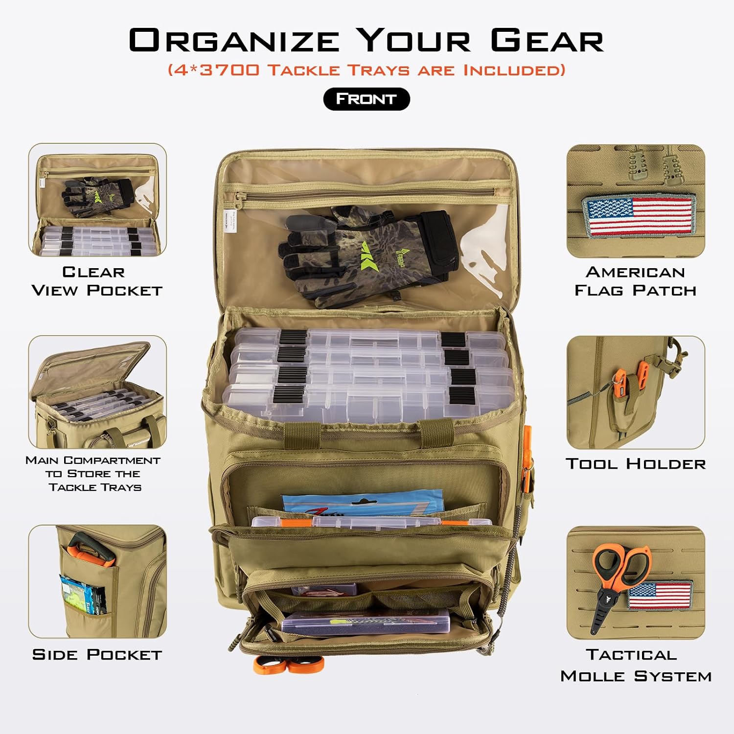 KastKing Karryall with Box Tackle Bag, Saltwater & Freshwater Gear Storage