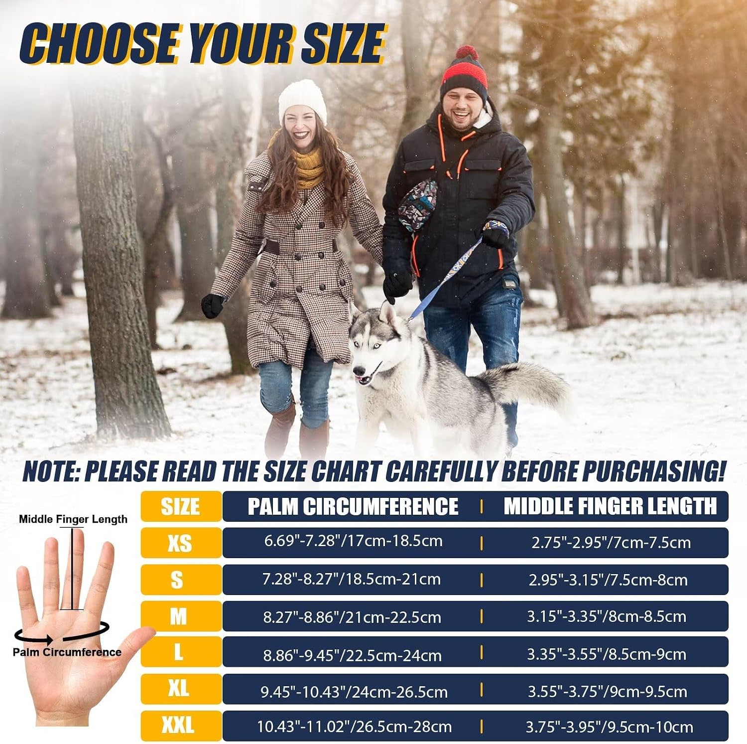 Pixel Panda Winter Gloves for Men Women Warm Touchscreen Gloves for Cold Weather for Cycling, Driving, Running, Hiking, Work