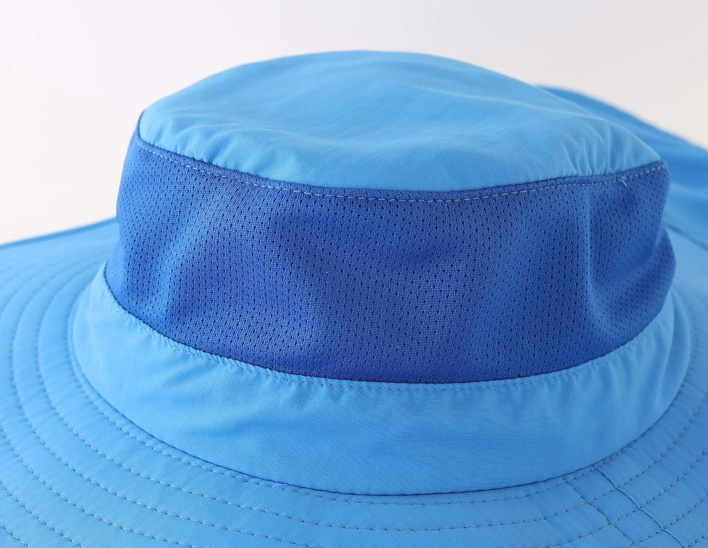 Home Prefer Outdoor UPF50+ Mesh Sun Hat Wide Brim Fishing Hat with Neck Flap Sun Hat for Men Women