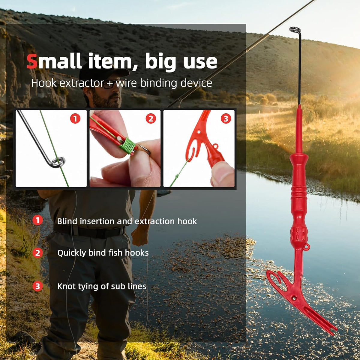 Corrosion-Resistant Fishing Tool Kit with Pliers & Lip Gripper