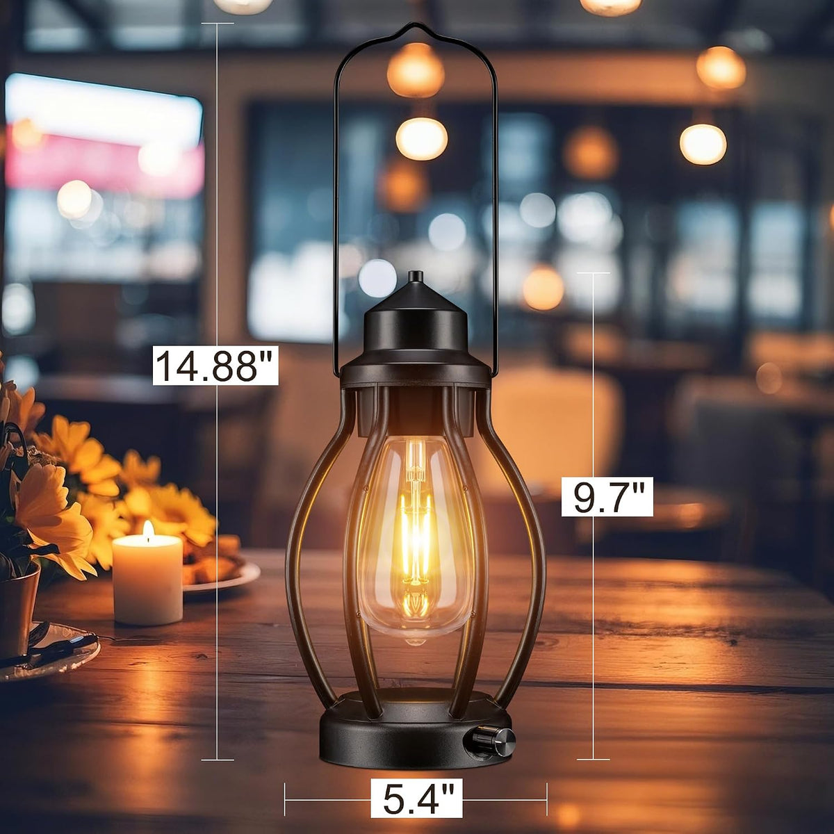 Rechargeable Lanterns, 2 Pack LED Outdoor Camping Table Lamp with Dimmable