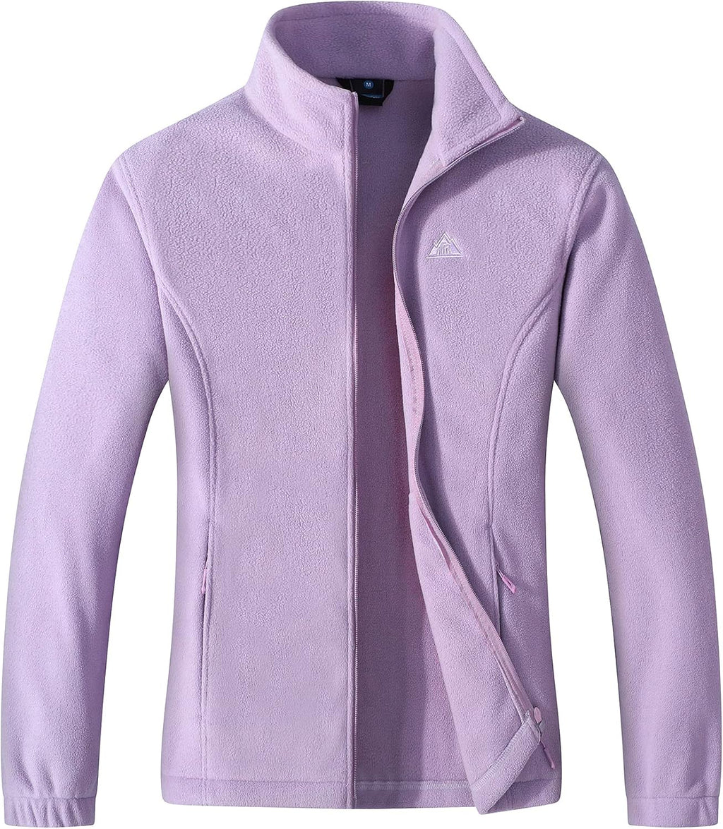 GIMECEN Women's Full Zip Soft Polar Fleece Jacket Outdoor Recreation Coat