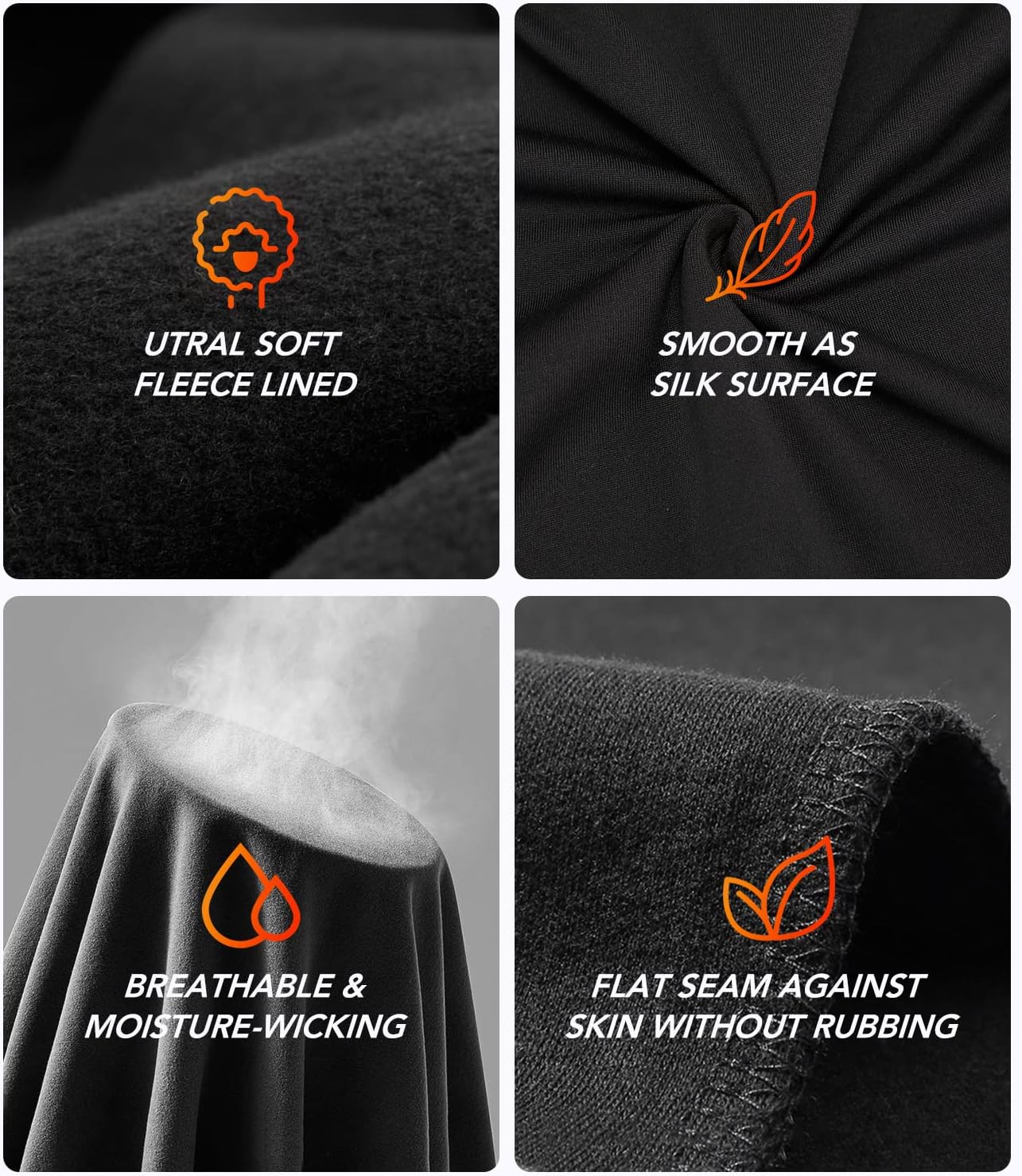 Thermal Underwear for Men Long Johns Set Fleece Lined Winter Cold Weather