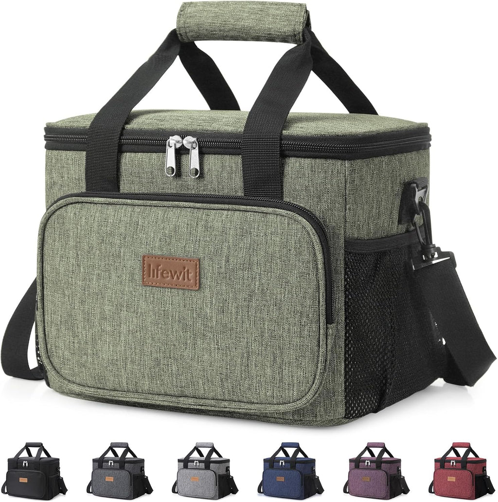Lifewit Insulated Lunch Box for Men, Lunch Bag Cooler Women, 12-Can 9L