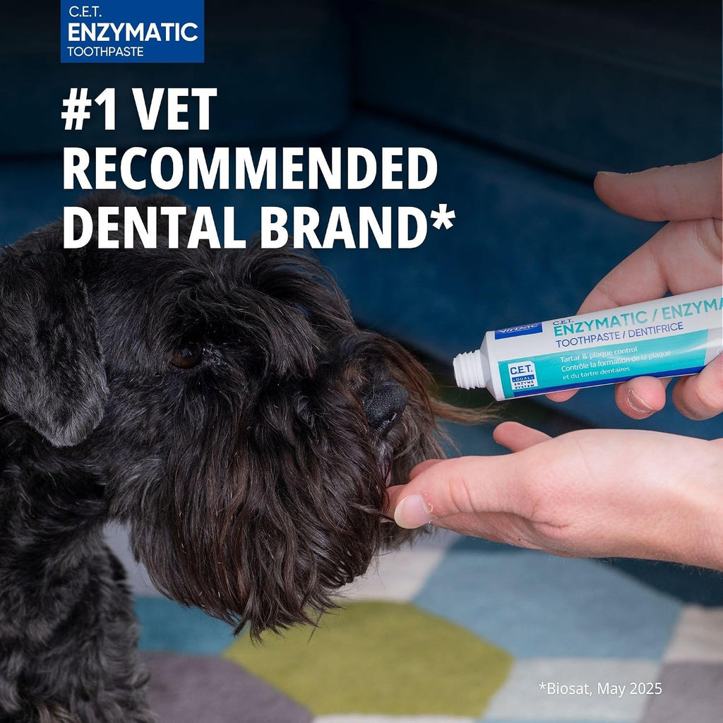 C.E.T. Oral Hygiene Kit for Dogs, Poultry flavor Toothpaste with Toothbrush