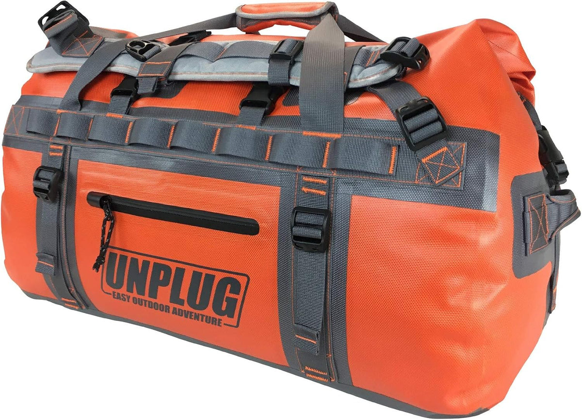 UNPLUG Ultimate Adventure | 1680D Heavy Duty Waterproof Bag | Large Travel Bag which can be Used for Camping, Motorcycling, Boating, or Hunting| 65L BLACKOPS