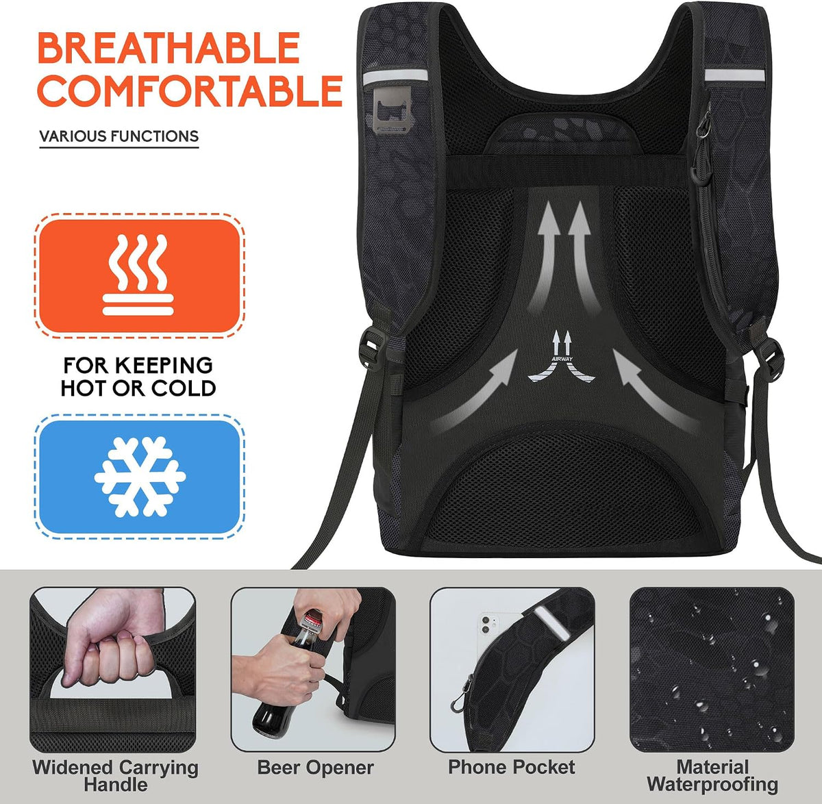 N NEVO RHINO Backpack Coolers Insulated Leak Proof 36/54 Cans