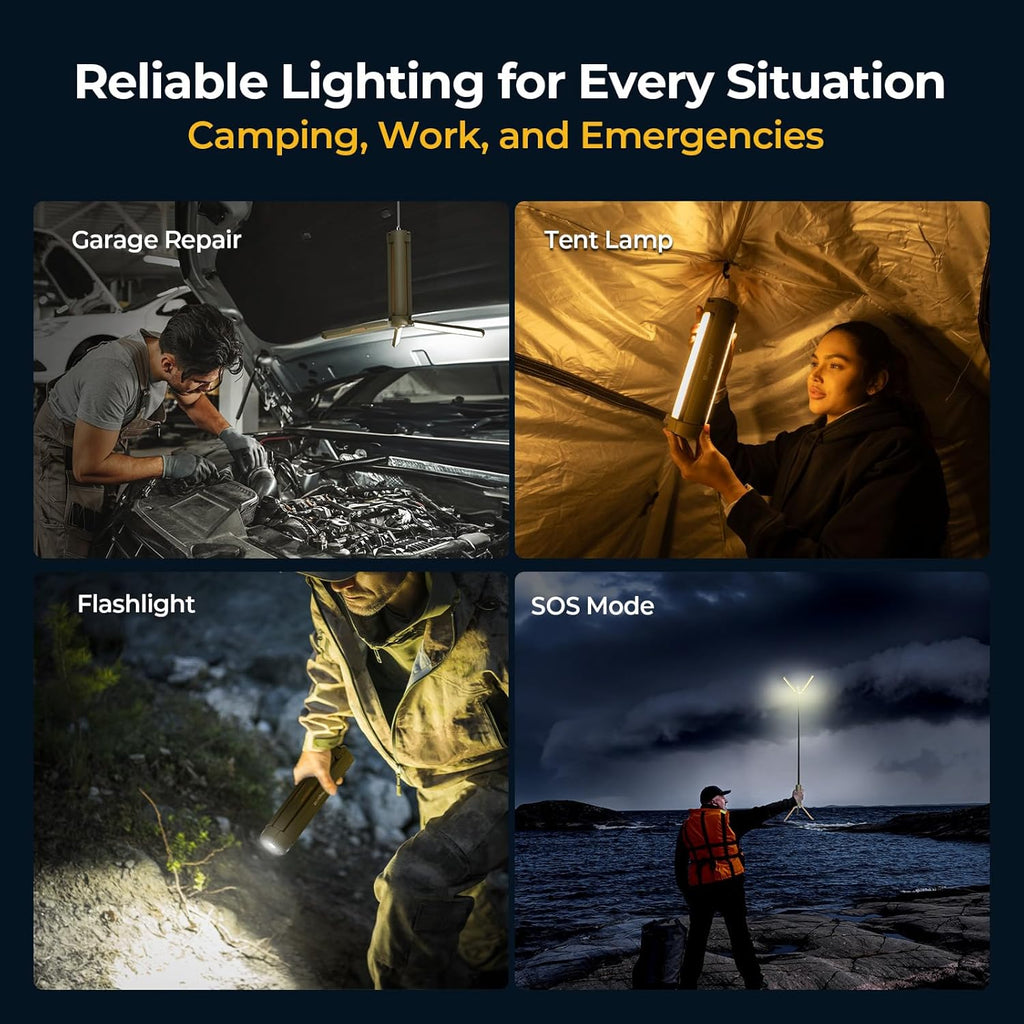 BougeRV Telescopic Camping Light CL04, 15600mAh Camp Lantern Rechargeable
