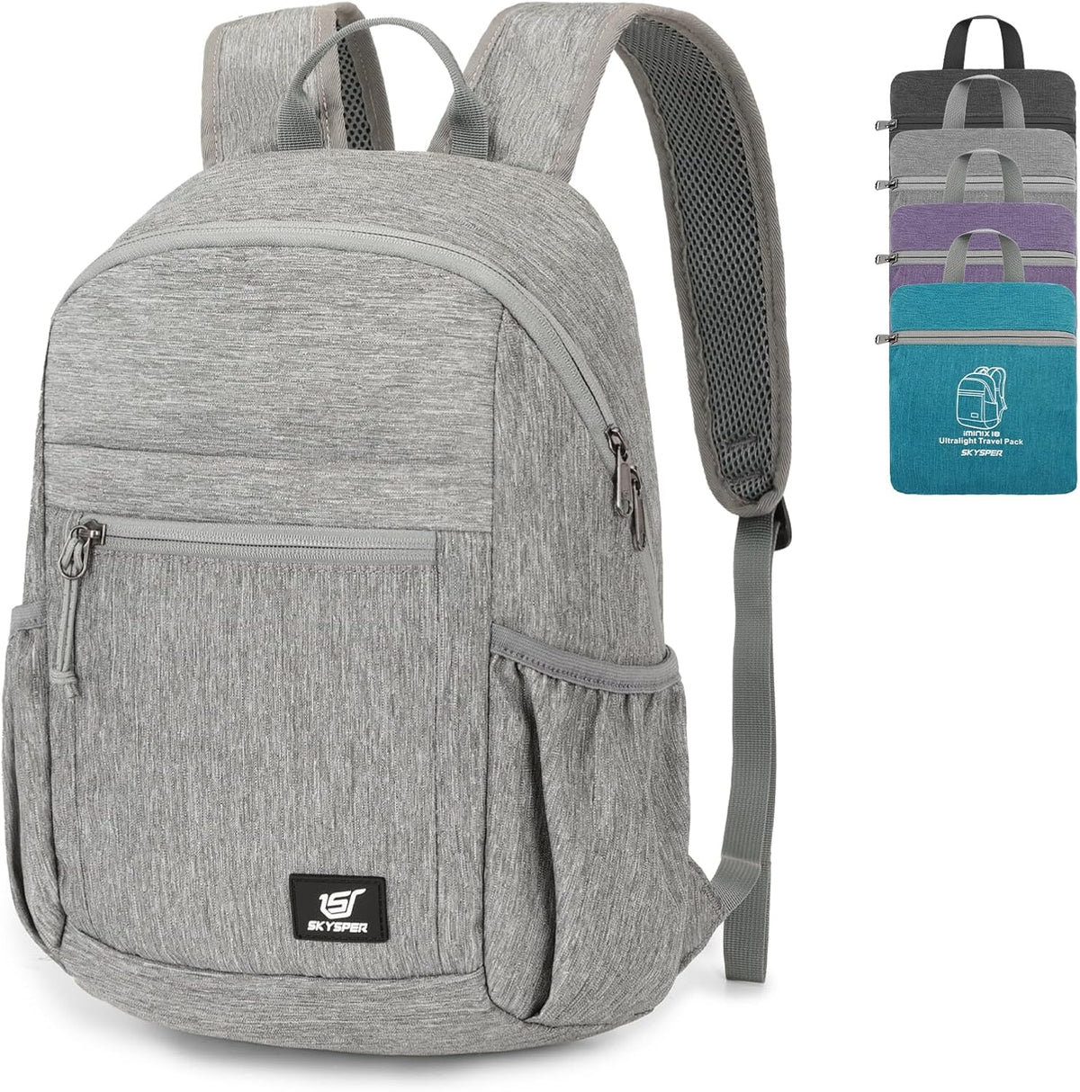 SKYSPER Anti Theft Hiking Backpack, 20L RFID Packable Travel Daypack, Lightweight Foldable Back Pack for Walking Daytrip