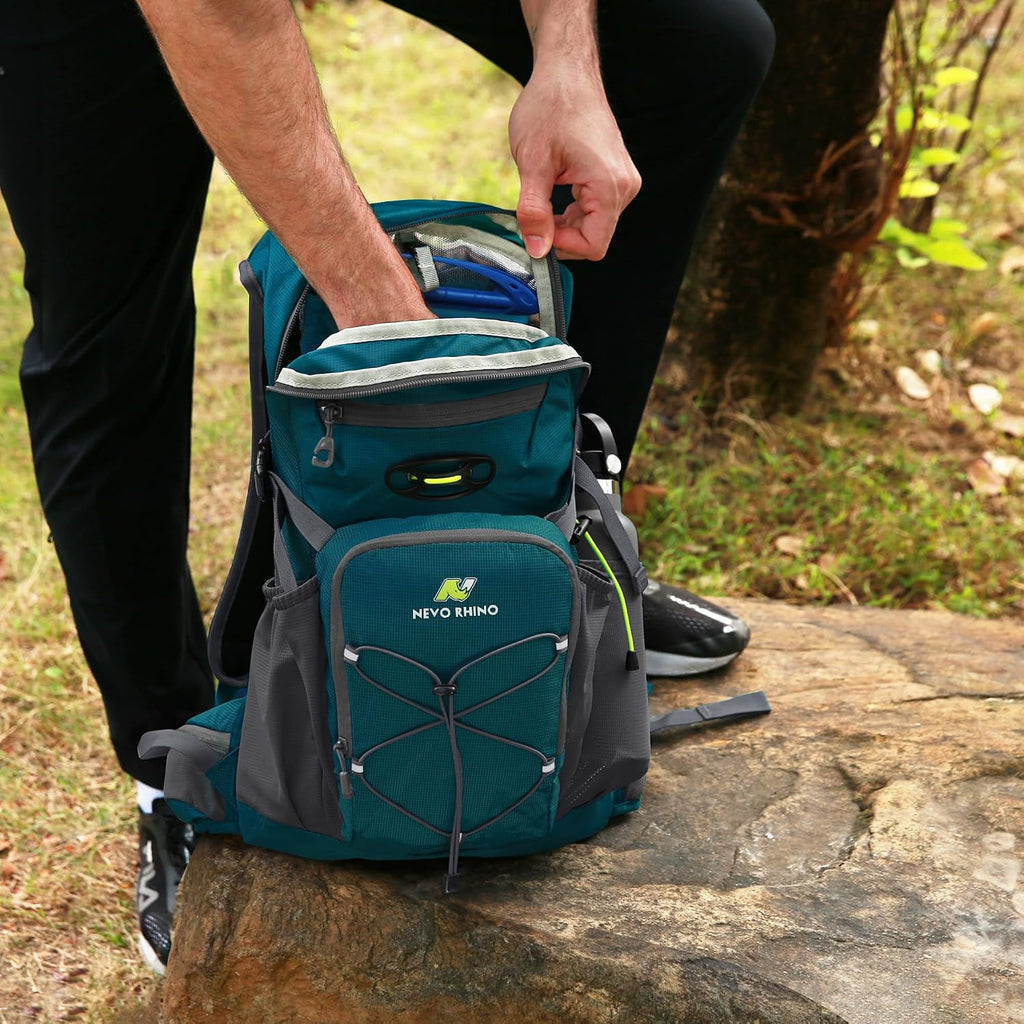 N NEVO RHINO Hydration Backpack, 18L Hiking Backpack with 3L Water Bladder