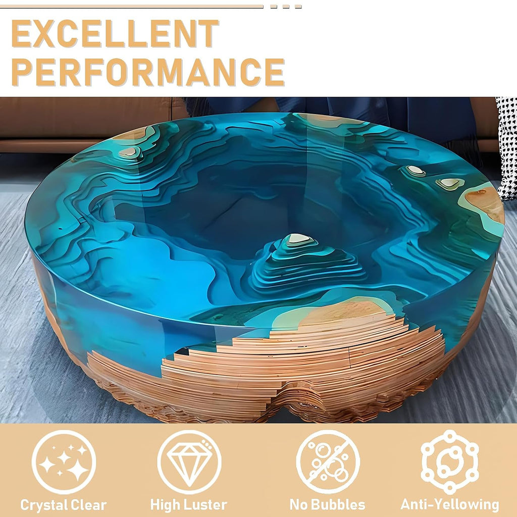 Puduo Epoxy Resin Kit 72OZ, Newly Formulated Crystal Clear Epoxy Resin